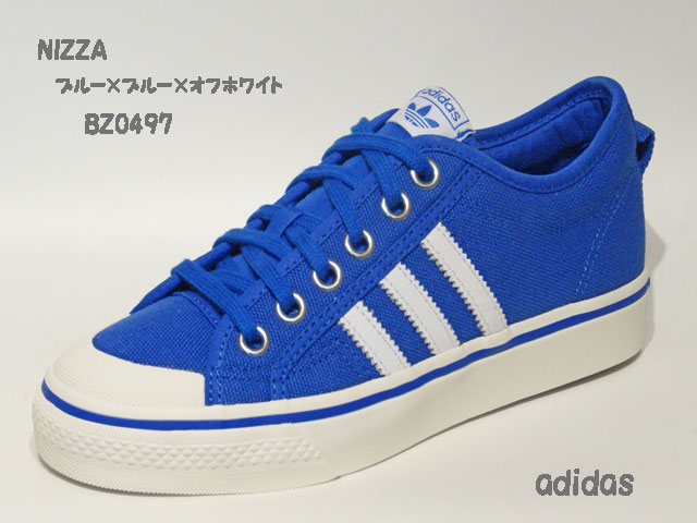 アディダス☆スニーカー【adidas】ニッツァ (NIZZA) / ブルー×ブルー×オフホワイト / BZ0497
